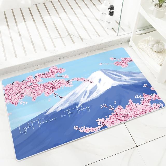 【半島良品】真正吸水防油污防滑5.0黑科技軟式皮革地墊60cm(瞬吸瞬乾防滑 多款任選 台灣設計印刷)