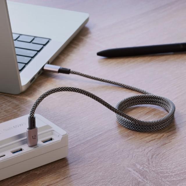 【ADAM 亞果元素】MS100 USB-C 對USB-C 60W 磁吸充電線(100CM)