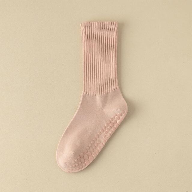 【SeasonsBikini】買1送1 韓系多色皮拉提斯瑜珈防滑中筒襪子(皮拉提斯襪子珈防襪防滑襪中筒襪學生襪)