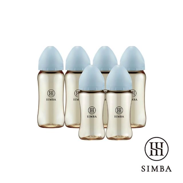 【Simba 小獅王辛巴】全齡適用-蘊蜜鉑金PPSU寬口防脹氣奶瓶(4大2中/主導式餵奶專用)