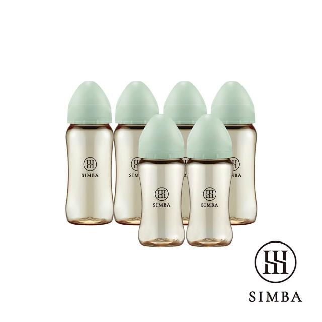 【Simba 小獅王辛巴】全齡適用-蘊蜜鉑金PPSU寬口防脹氣奶瓶(4大2中/主導式餵奶專用)