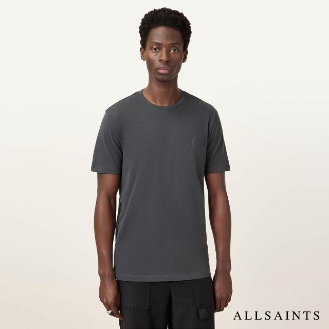 【ALLSAINTS】BRACE 公羊頭骨刺繡純棉修身短袖T恤素T MD131G(多色任選)