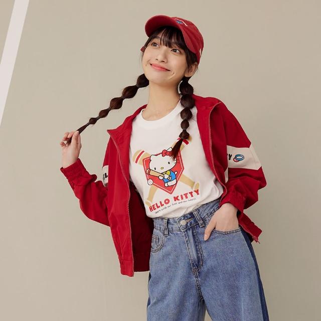 【OB 嚴選】KITTY運動會純棉棒球印花短TEE 《IK0030》