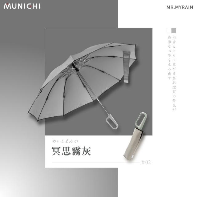 【MUNICHI 沐尼黑】反向環扣自動摺摺傘 雨傘 自動傘 摺疊傘 輕量傘 梅雨 晴雨兩用 快乾 防潑水 MR.MYRAIN
