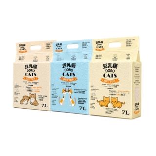 【DORO CATS 豆乳貓】新款極細豆腐貓砂小蘇打顆粒系列7L-6入(豆腐砂、貓砂、小蘇打)