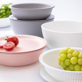 【fujidinos】like-it日本製無印風多功能瀝水洗米網盆6件組(耐熱140℃ 耐冷-40℃)