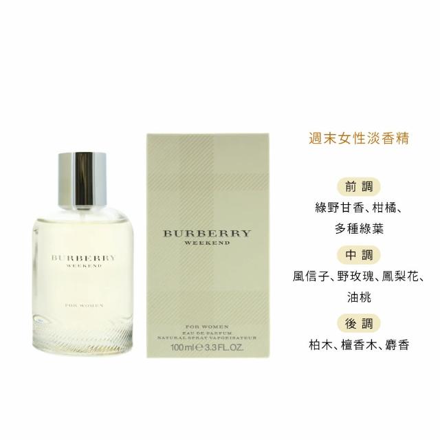 【BURBERRY 巴寶莉】粉紅風格女性淡香水/週末男性淡香水/週末女性淡香精 100ml(多款任選)