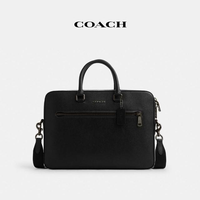 【COACH】蔻馳官方直營 ETHAN 經典Logo 纖巧型公事包 電腦包 筆電包 商務包-多款任選(CR271/CV917)