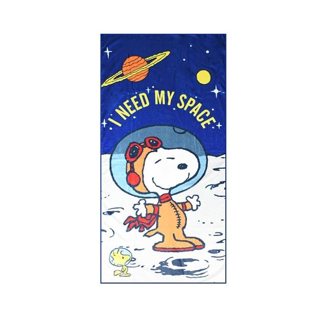 【SNOOPY 史努比】2條組-超細纖維吸水快乾大浴巾(正版授權 卡通浴巾 不掉棉絮)