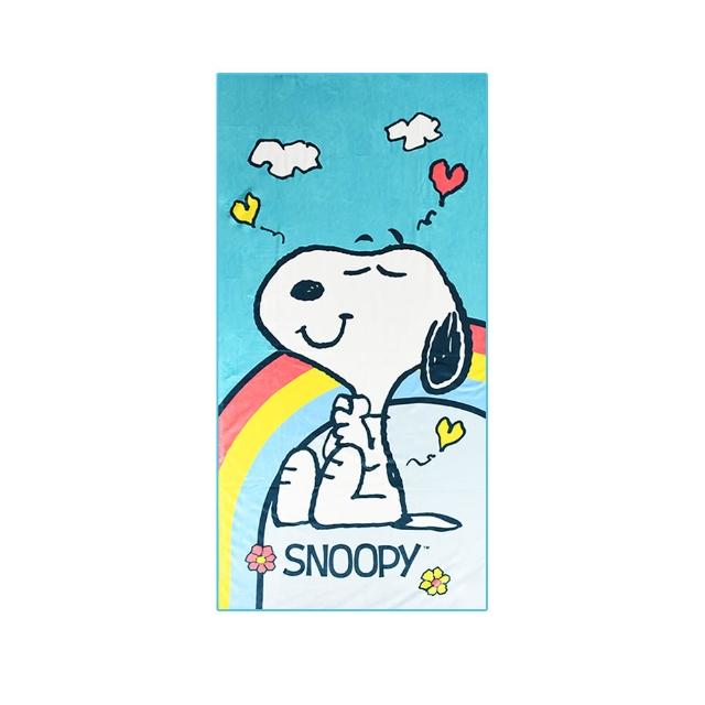 【SNOOPY 史努比】2條組-超細纖維吸水快乾大浴巾(正版授權 卡通浴巾 不掉棉絮)