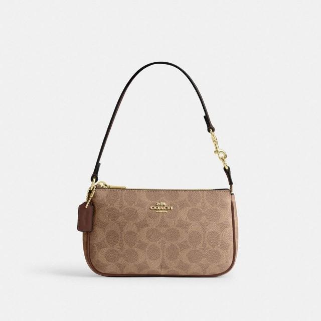 【COACH】蔻馳官方直營 NOLITA 19 經典SIGNATURE單肩包 手拿包 肩背包 手腕包-多色任選(CW426)