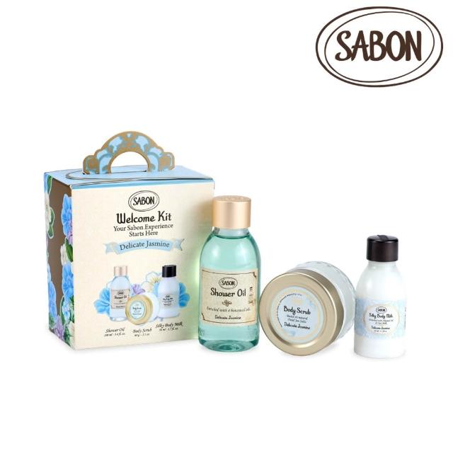 【SABON】官方直營 明星三部曲推薦組禮盒(沐浴油100ml+身體磨砂膏60g+絲綢身體乳液50ml)