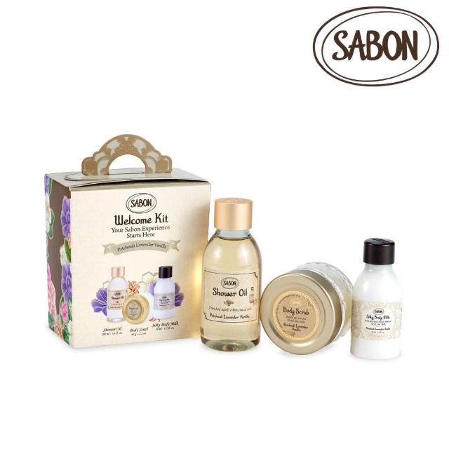 【SABON】官方直營 明星三部曲推薦組禮盒(沐浴油100ml+身體磨砂膏60g+絲綢身體乳液50ml)