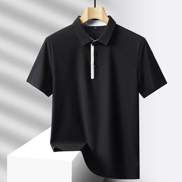 【巴黎精品】極速出貨 POLO衫短袖上衣(休閒冰絲彈力涼爽男裝6色a1eo13 2G)