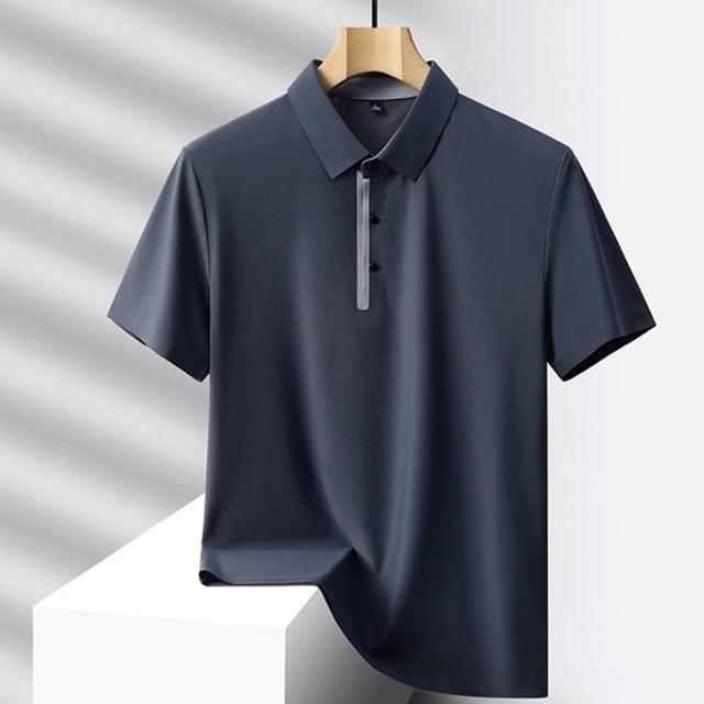 【巴黎精品】極速出貨 POLO衫短袖上衣(休閒冰絲彈力涼爽男裝6色a1eo13 2G)