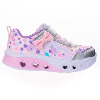 【SKECHERS】女嬰童鞋系列 燈鞋 FLUTTER HEART LIGHTS(302691NSLLP)