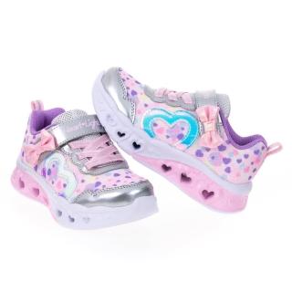 【SKECHERS】女嬰童鞋系列 燈鞋 FLUTTER HEART LIGHTS(302691NSLLP)