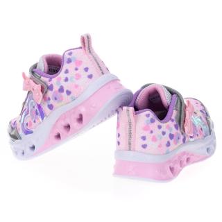 【SKECHERS】女嬰童鞋系列 燈鞋 FLUTTER HEART LIGHTS(302691NSLLP)
