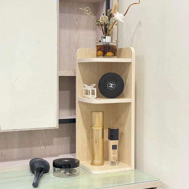 【ONE 生活】桌上角落收納櫃/三層架/化妝品收納(超取/寬15CM桌上轉角架)