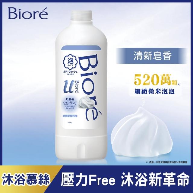 【Biore 蜜妮】高彈潤沐浴慕絲 補充瓶450ml 3入組(共3款可選)