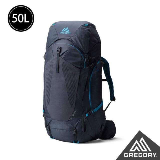 【Gregory官方直營】女 50L KALMIA 登山背包 S/M 夏至藍 欖綠色(附雨罩 負重包 多日包 登山包)