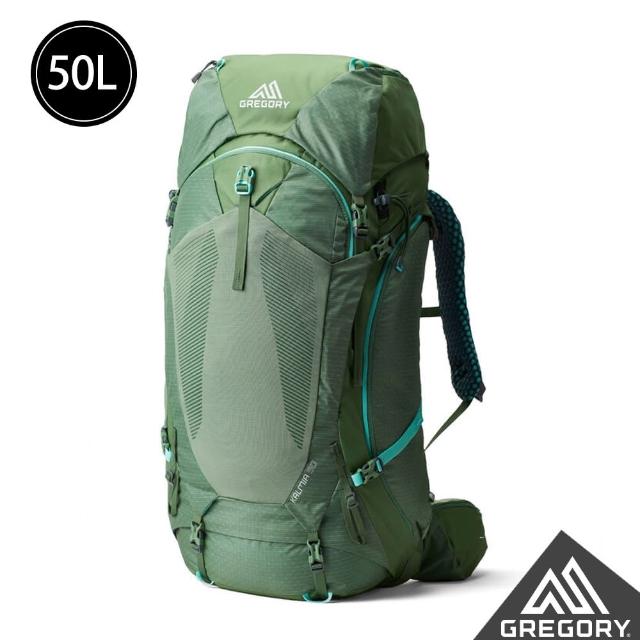 【Gregory官方直營】女 50L KALMIA 登山背包 S/M 夏至藍 欖綠色(附雨罩 負重包 多日包 登山包)