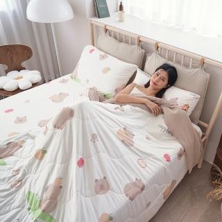 【BUHO 布歐】激凍冰紗涼感床包枕套組-單/雙/加大(多款任選-子)