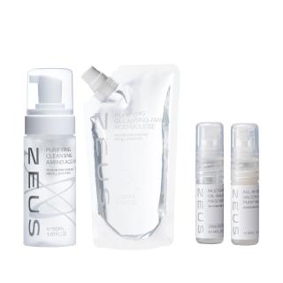 【Zeus】男士養膚菌胺基酸洗顏慕斯 超值補充 1+1組 150ML+200 ML(控油保濕/毛孔淨化/胺基酸洗面乳)