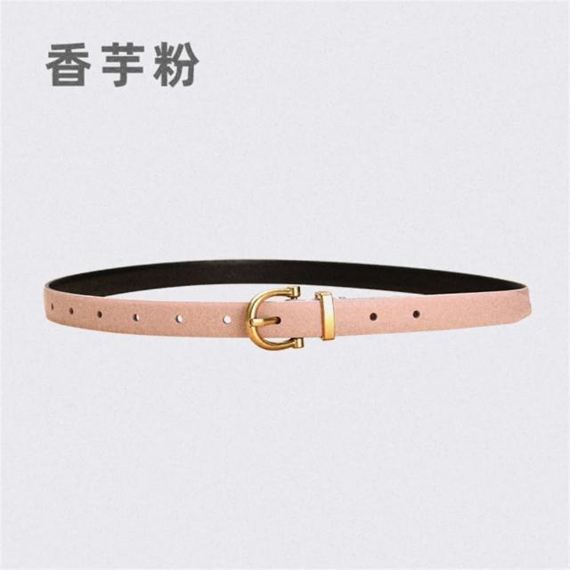 【LEESA】真皮腰帶\皮帶女\復古皮帶\精品皮帶\牛皮皮帶\女款皮帶\細腰帶\細皮帶\皮具\韓國