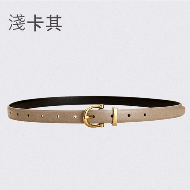 【LEESA】真皮腰帶\皮帶女\復古皮帶\精品皮帶\牛皮皮帶\女款皮帶\細腰帶\細皮帶\皮具\韓國