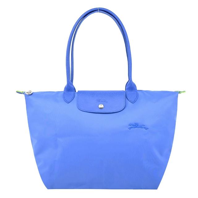 【LONGCHAMP】經典原創/刺繡長把再生尼龍摺疊肩背水餃包(大/多色選)