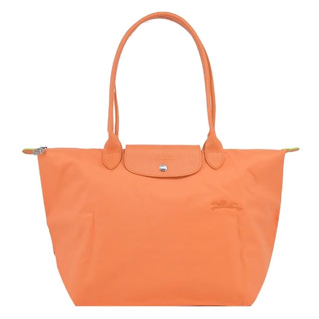 【LONGCHAMP】經典原創/刺繡長把再生尼龍摺疊肩背水餃包(大/多色選)