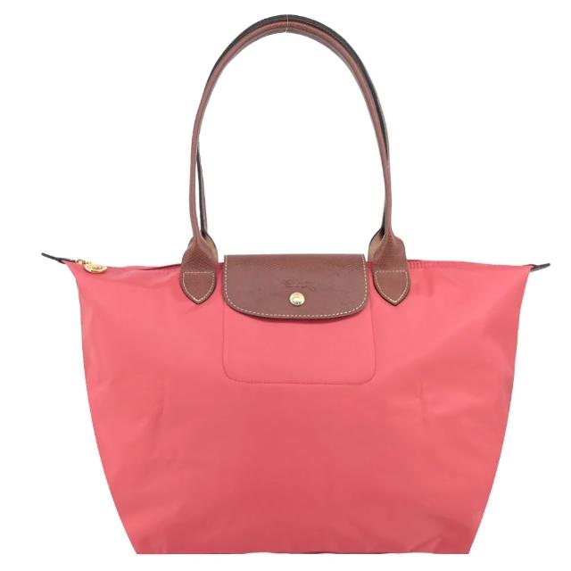 【LONGCHAMP】經典原創/刺繡長把再生尼龍摺疊肩背水餃包(大/多色選)