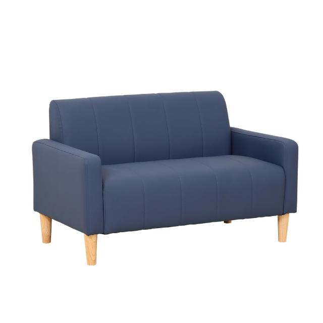 【WAKUHOME 瓦酷家具】Adele超耐磨防潑水貓抓皮雙人沙發-4色 A035-38-2(深藍/深灰/淺灰/米白)