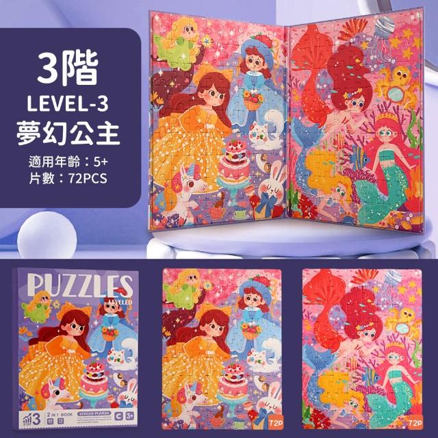 【The Little Ones】早教啟蒙兒童磁力拼圖書 益智拼圖遊戲書3階段可選(兒童禮物 聖誕禮物)