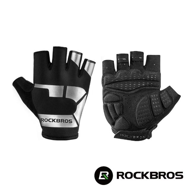 【ROCKBROS】洛克兄弟 時尚透氣半指手套(男女適用/夏季手套/吸震手套/防滑手套/單車手套/手套/單車/S220)