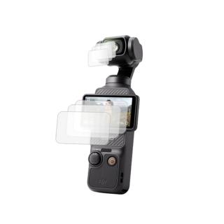 【deerekin】DJI Osmo Pocket 4/Pocket 3 前鏡頭+後螢幕 鋼化貼 保護貼(3組入/共有6片)