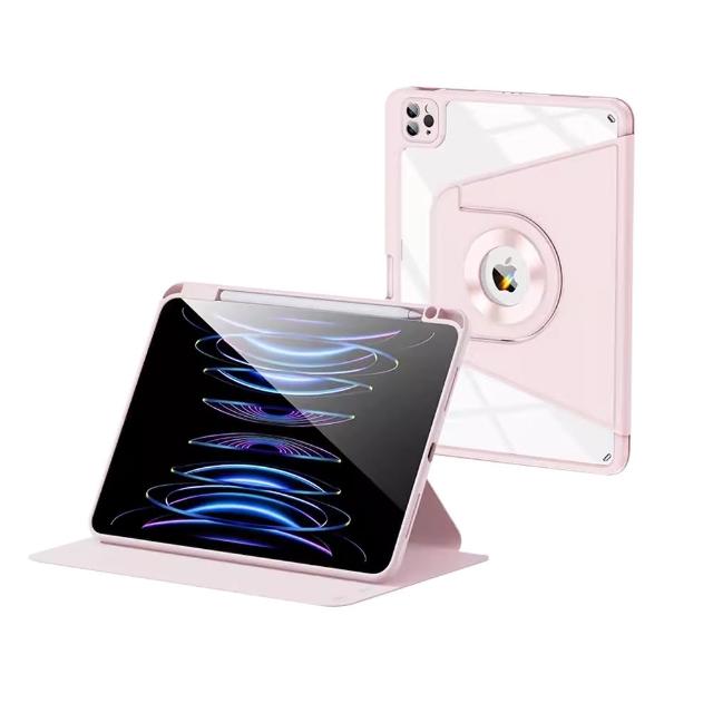 【OMG】iPad Air6/Air7 11吋磁吸分離保護套 720°旋轉三角支架 平板氣囊防摔保護殼 帶筆槽皮套 多角度支架