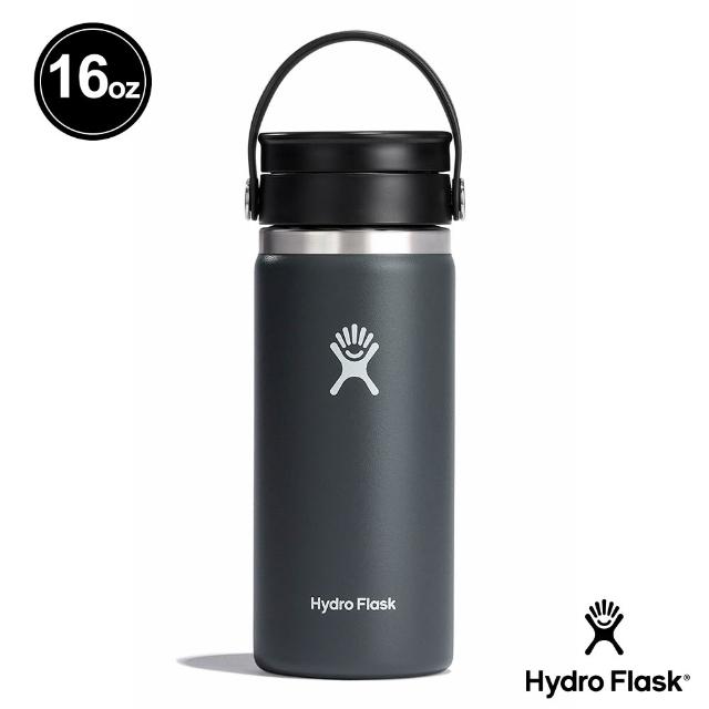【Hydro Flask】16oz/473ml 寬口 旋轉 咖啡蓋 保溫瓶 多色可選(超強保冰 咖啡杯 無毒 重視食安)
