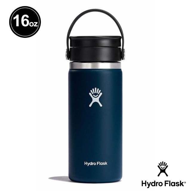 【Hydro Flask】16oz/473ml 寬口 旋轉 咖啡蓋 保溫瓶 多色可選(超強保冰 咖啡杯 無毒 重視食安)