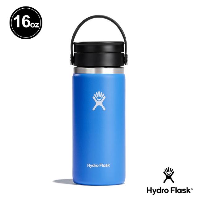 【Hydro Flask】16oz/473ml 寬口 旋轉 咖啡蓋 保溫瓶 多色可選(超強保冰 咖啡杯 無毒 重視食安)