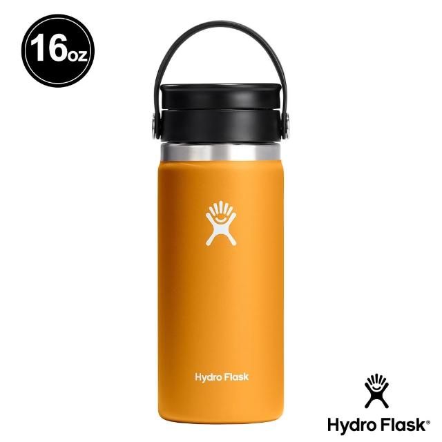 【Hydro Flask】16oz/473ml 寬口 旋轉 咖啡蓋 保溫瓶 多色可選(超強保冰 咖啡杯 無毒 重視食安)
