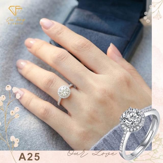 【CF Diamond】七夕情人節｜2026新品上市｜momo獨家 (生日 禮物 1克拉 項鍊 戒指 耳環 手鍊 莫桑鑽 培育鑽)