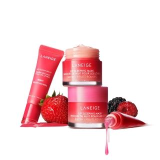 【LANEIGE 蘭芝】全日水潤護唇組(LANEIGE 睡美人晚安唇膜20g、果凍水光潤唇膏10g)