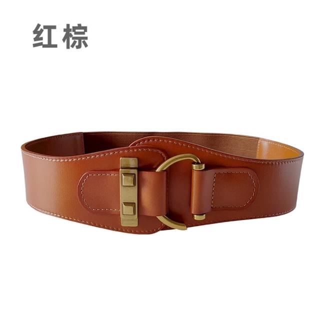 【LEEHER】女生/腰封/真皮腰帶/復古風皮帶/鬆緊腰封/彈力腰帶/毛衣皮帶/造型腰封/皮具/寬 