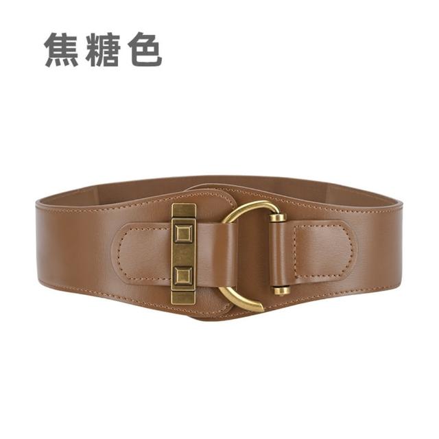 【LEEHER】女生/腰封/真皮腰帶/復古風皮帶/鬆緊腰封/彈力腰帶/毛衣皮帶/造型腰封/皮具/寬 