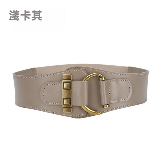 【LEEHER】女生/腰封/真皮腰帶/復古風皮帶/鬆緊腰封/彈力腰帶/毛衣皮帶/造型腰封/皮具/寬 