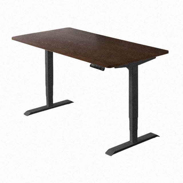 【FUNTE】Prime 實木電動升降桌/三節式+ 120x70cm 四方桌板 兩色可選(實木桌 辦公桌 電腦桌 工作桌)