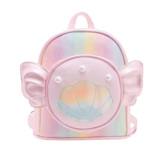 【可愛公主】炫彩珍珠光夢幻人魚後背包(兒童書包 雙肩包 幼稚園 女孩 小背包 後揹包 粉紅色 生日禮物)