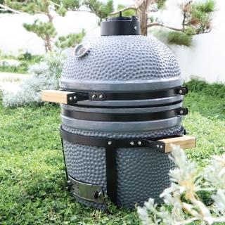 【LOGIS】控溫陶瓷烤肉爐(煙燻烤肉 BBQ陶瓷燒烤爐 居家戶外木炭烤肉架)